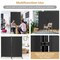 Costway 3-Panel Room Divider Folding Privacy Partition Screen for Office Room White\Black\Brown